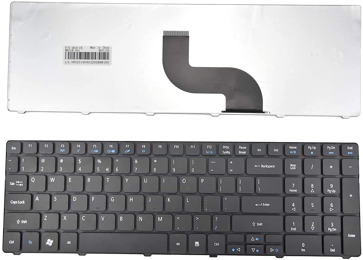 Wistar Laptop Keyboard Replacement for Acer Aspire 5810tz 5810T 5810PG 5810 5800 5750G 5750 5745 5742 5741G 5741 5740G 5740DG 5740 5739G 5739 5738ZG 5738Z 5738G 5738 5736G 5736 5625 5553 5552 5551